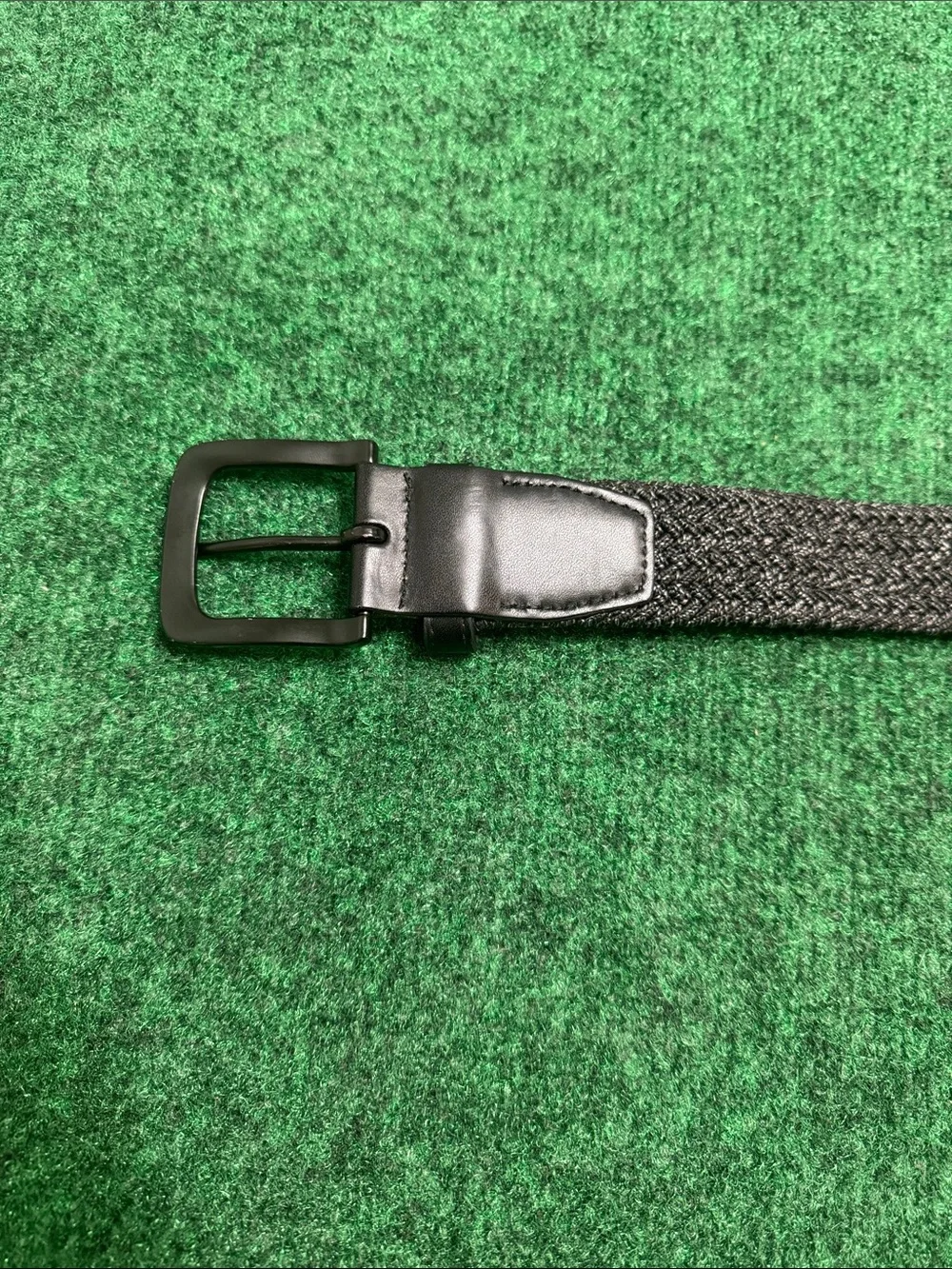 Nike Men's Black Braided Stretch Belt with Matte Buckle